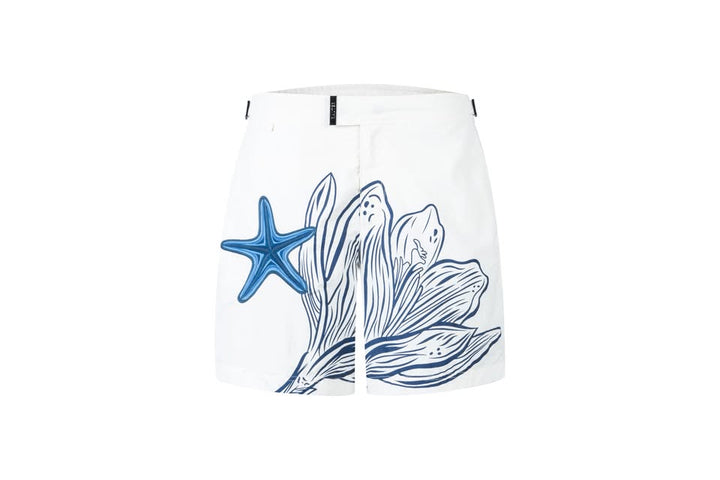 RAUTER Mid Starfish & Flower swim shorts, front
