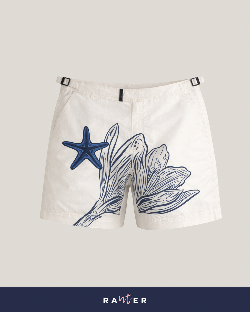 RAUTER MID STARFISH & FLOWER — SUBLIMATION WITH EMBROIDERY