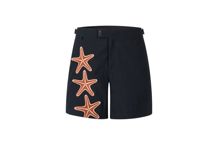 RAUTER Mid Three Starfish Embroidered swim shorts, front